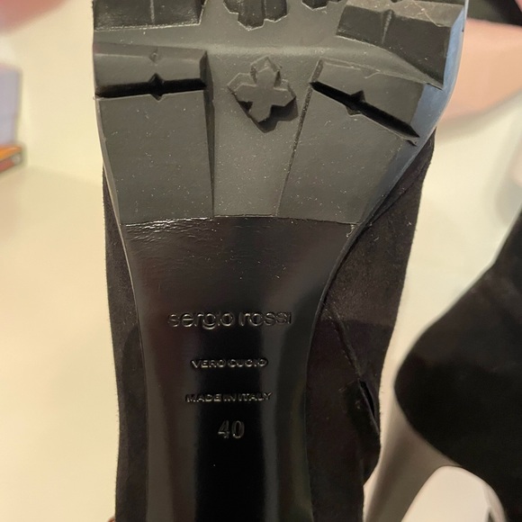 Sergio Rossi Black Booties Size 40 - Picture 7 of 7